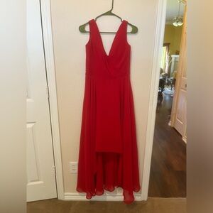 Alfred Angelo Signature Red High-Low Prom Dress size 6-8